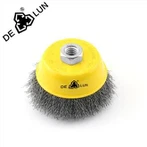 Cepillo de copa de alambre ondulado