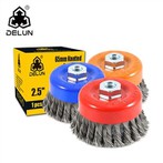 Cepillo de copa con mango de alambre trenzado