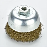 Cepillo de copa de rueda de alambre de acero prensado de 5 pulgadas
